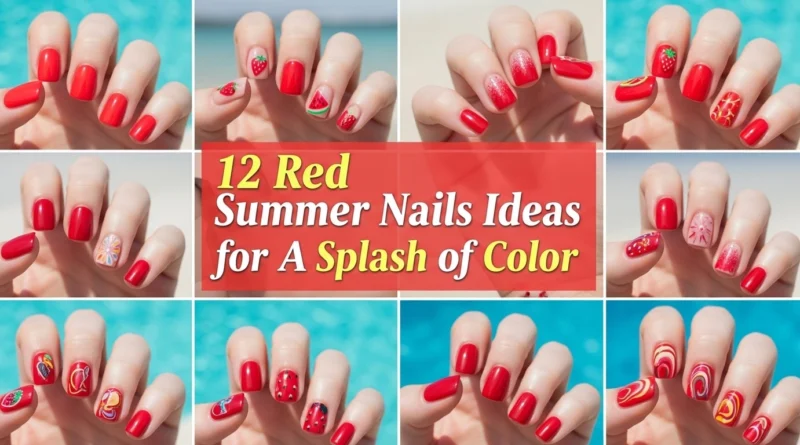 12 Red Summer Nails Ideas for A Splash of Color