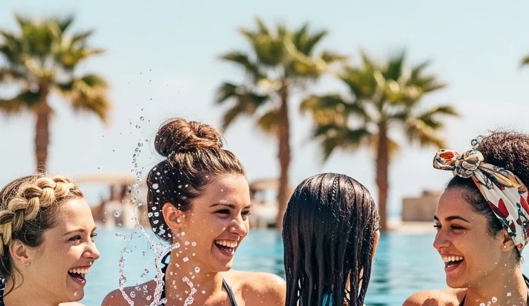19 Pool Party Hairstyles to Keep Your Hair Perfect