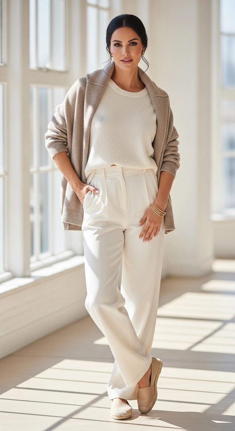 Light spring outfits 2026 with cobalt accent and clean basics