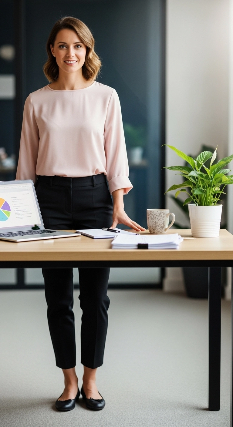 Spring business casual outfits 2026 with cropped trench jacket over a column dress