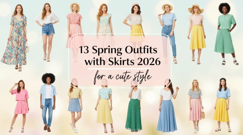 13 spring outfits with skirts 2026 for a cute style