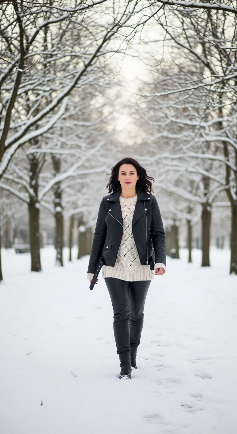 Leather outfit winter outfit trends in 2026