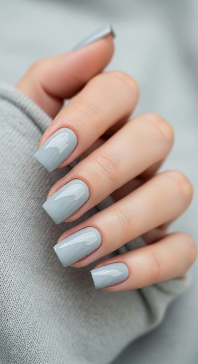 light grey nails for classy summer nails ideas neutral modern manicure