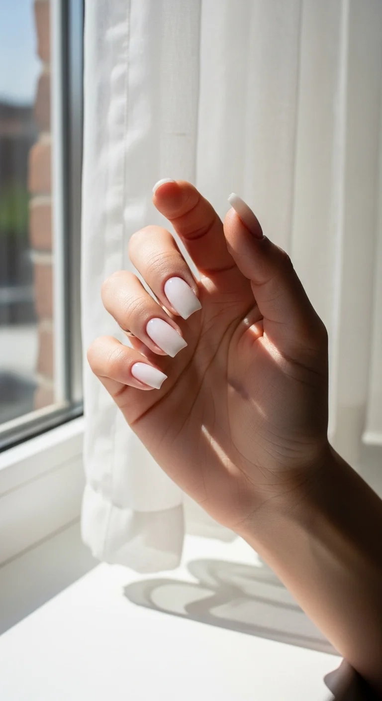 milky white nails for classy summer nails ideas soft sheer manicure