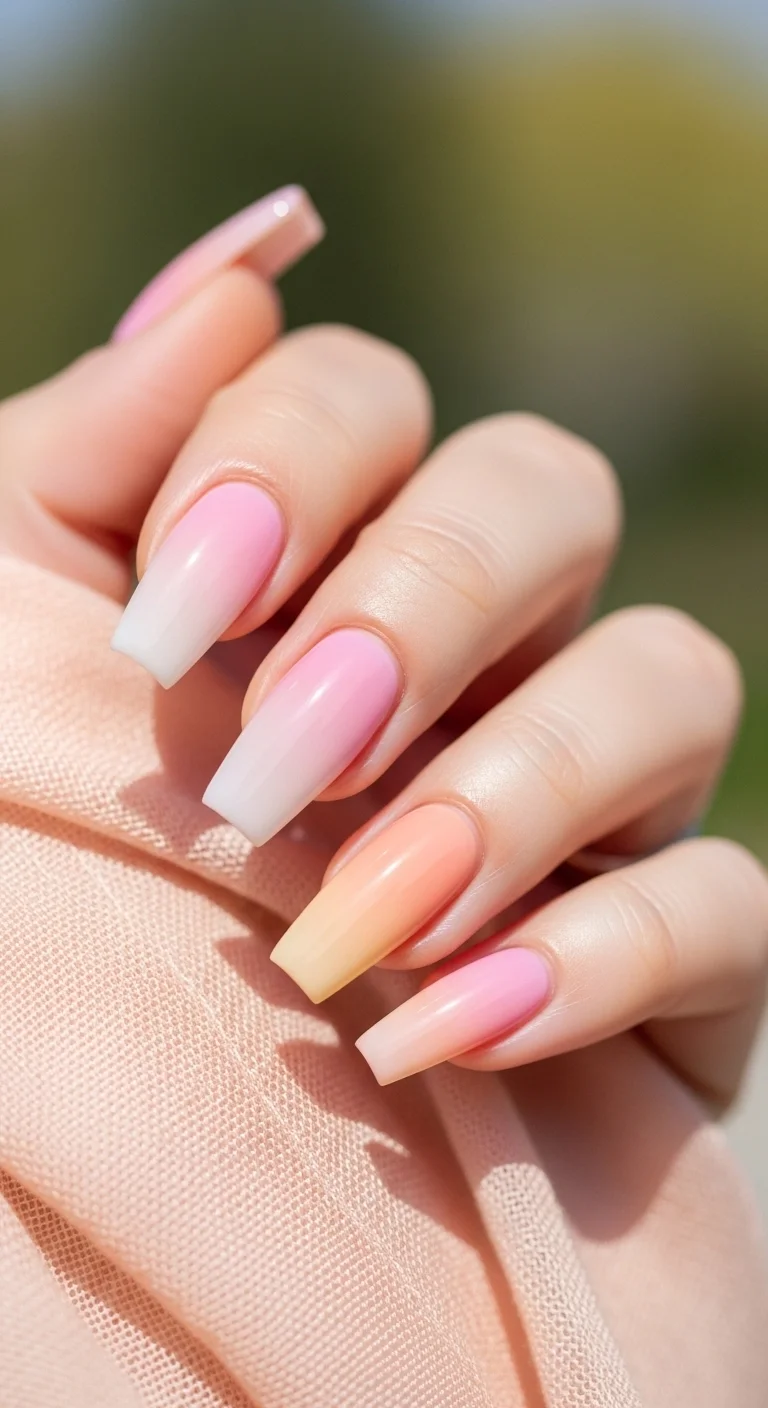 pastel ombre nails for classy summer nails ideas soft gradient design