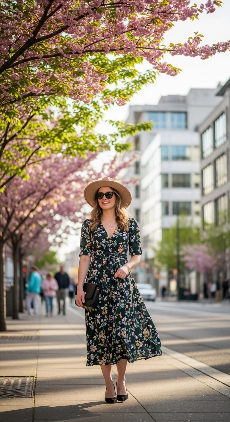 Light spring outfits 2026 with shirt dress and woven accessories