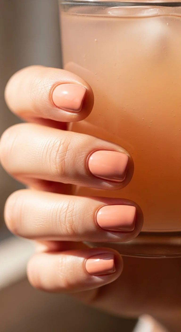 soft peach nails for classy summer nails ideas fresh summer color