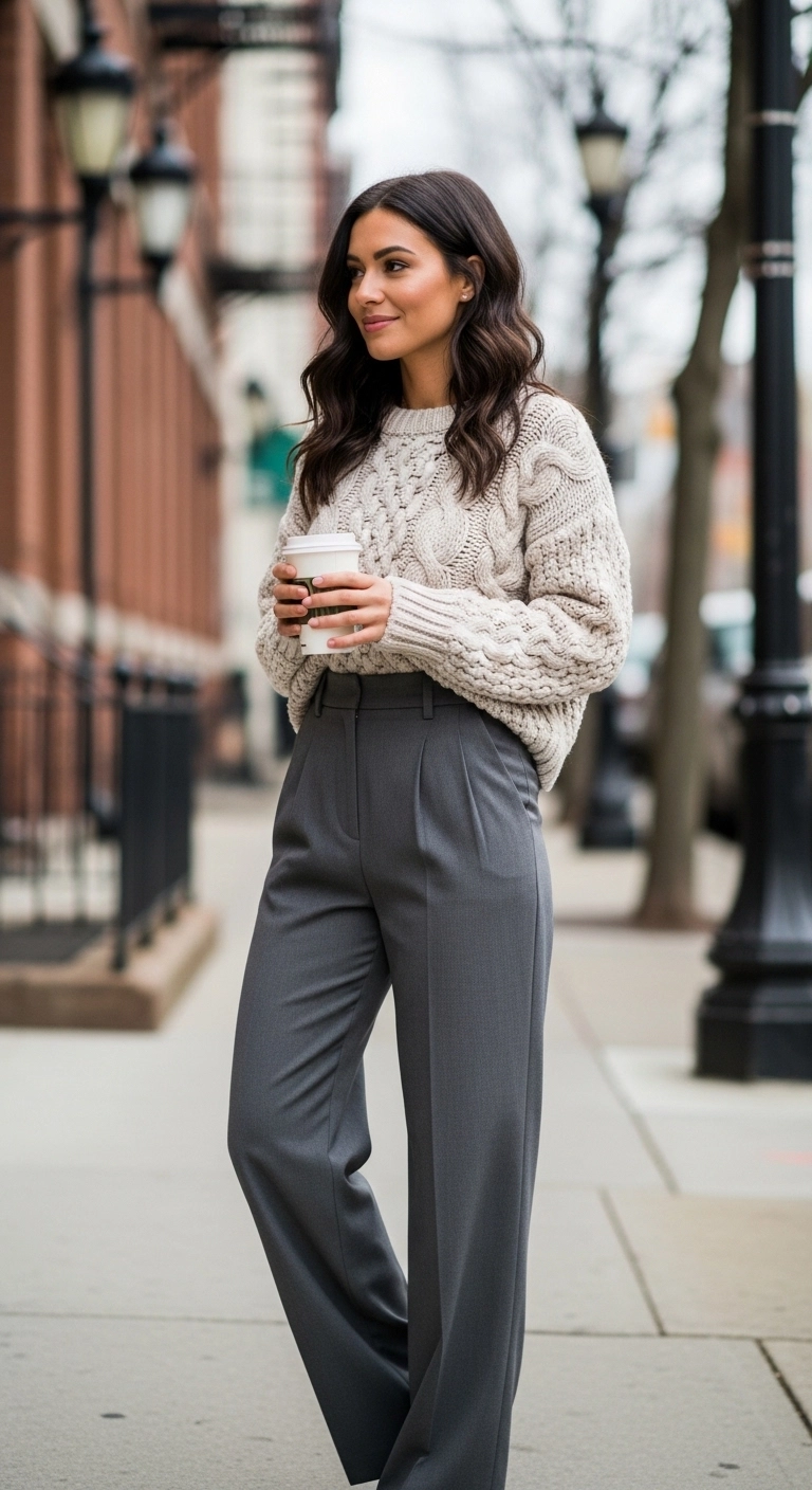 Wide-leg trousers winter outfit trends in 2026