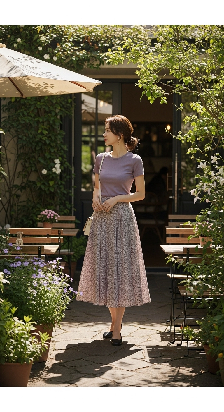 Elegant spring outfits 2026 with denim shirt and white trousers