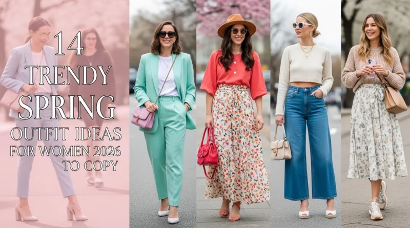 14 trendy spring outfit ideas for women 2026 to copy