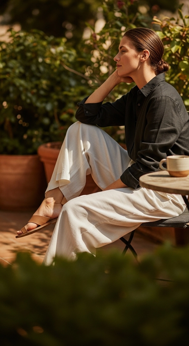 Elegant spring outfits 2026 with knit polo and pleated skirt