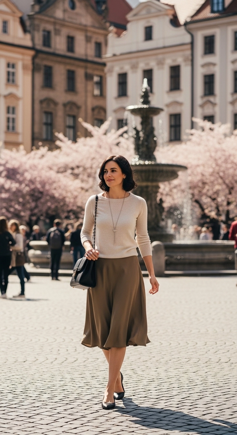 spring vacation outfits 2026 with soft blazer tank and relaxed trousers